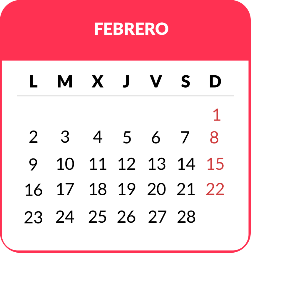 Calendario Febrero 2026